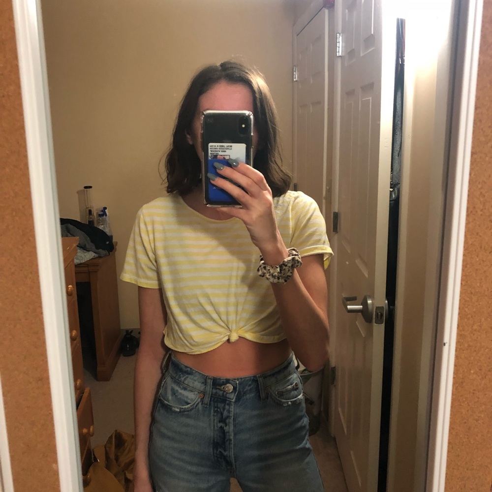Yellow stripe top